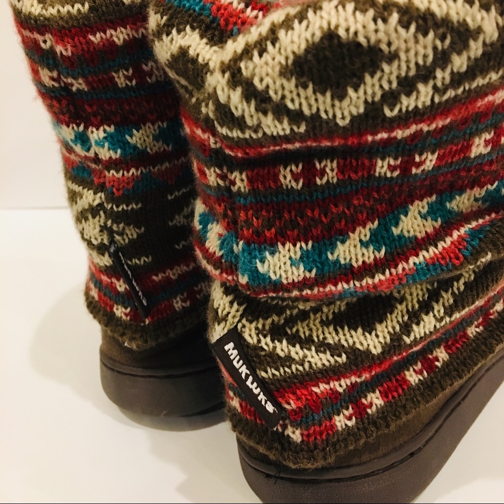 Muk Luks Moccasin Bootie Slippers - Picture 3 of 5